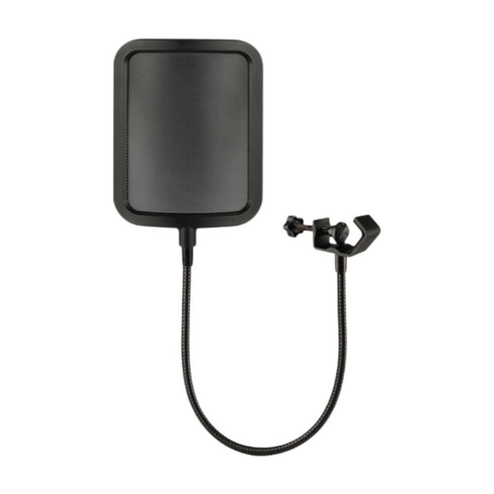 Mic Pops Filter Microphone Isolation Shield Handheld Mic Shield Curved Metal
