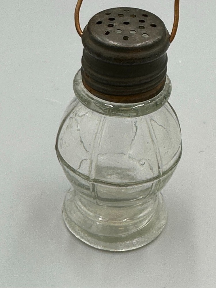 Antique LANTERN Figural Glass CANDY CONTAINER Shaker