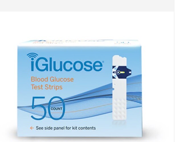 50 iGlucose Blood Glucose test strips Exp 26