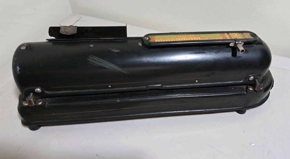 Todd Protectograph Check Writer Antique Machine Black & Brass Manual Operation