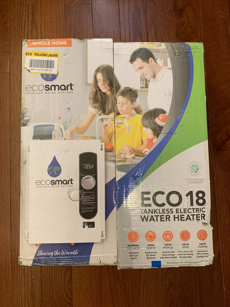 EcoSmart Eco 18 kW 3.51 GPM 240-Volt Electric Tankless Water Heater