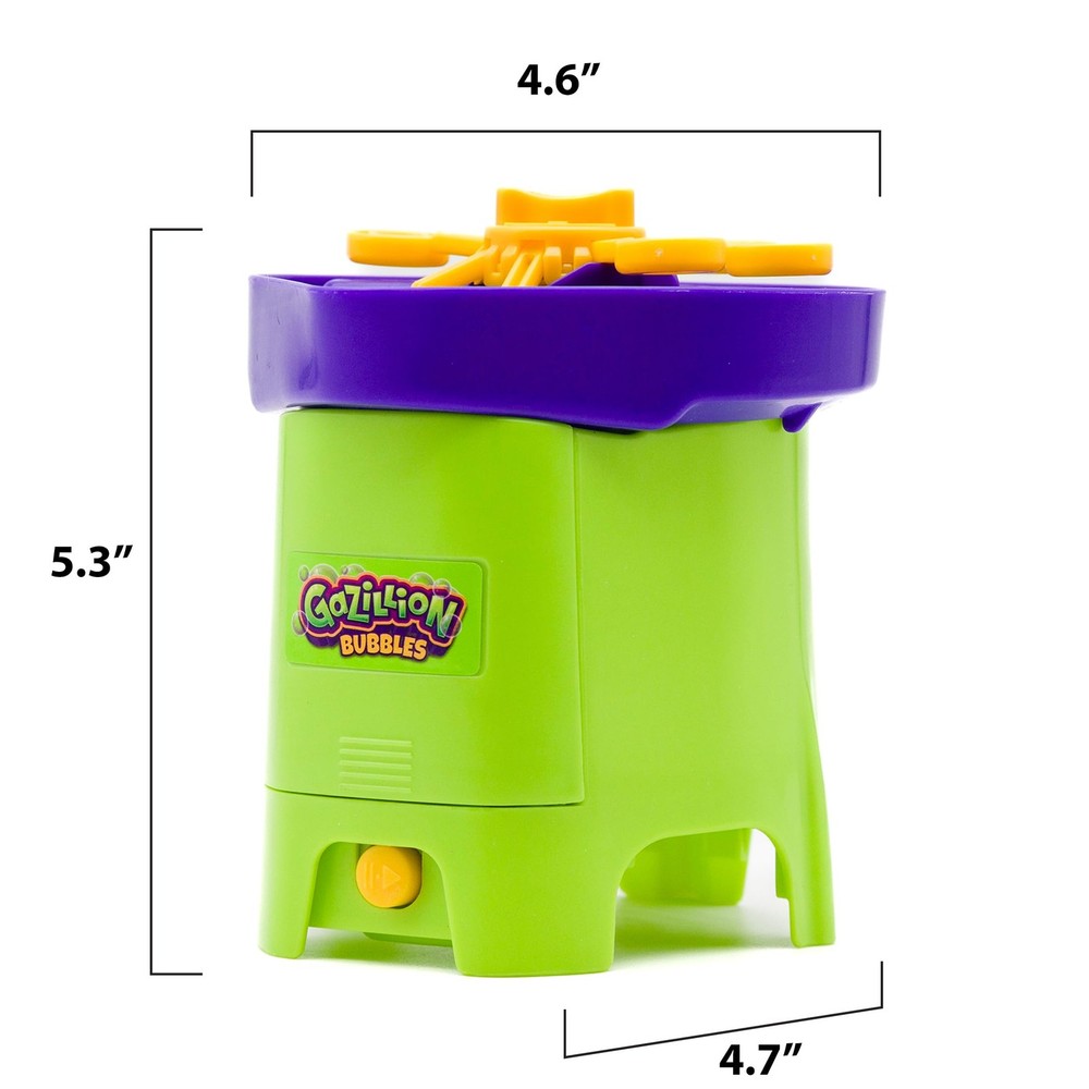 Gazillion Bubbles Tiny Typhoon, Compact Bubble Machine, Powerful Small, Green