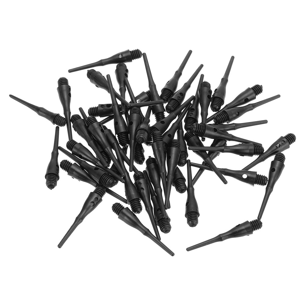 90Pcs 2BA Thread Plastic Soft Tip Dart Points Replacement Accessories, Black