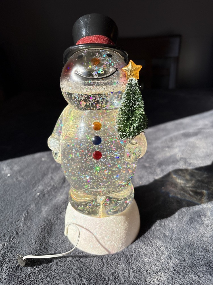 9” Light up Snowma Globe Decor
