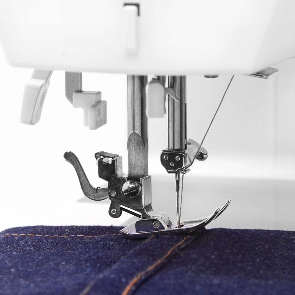 SINGER® Heavy Duty 4452 White Sewing Machine & Extension Table Bundle