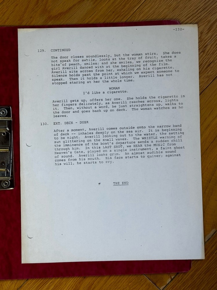 Michael Cimino Original Production Shooting Script For HEAVEN’S GATE 1979
