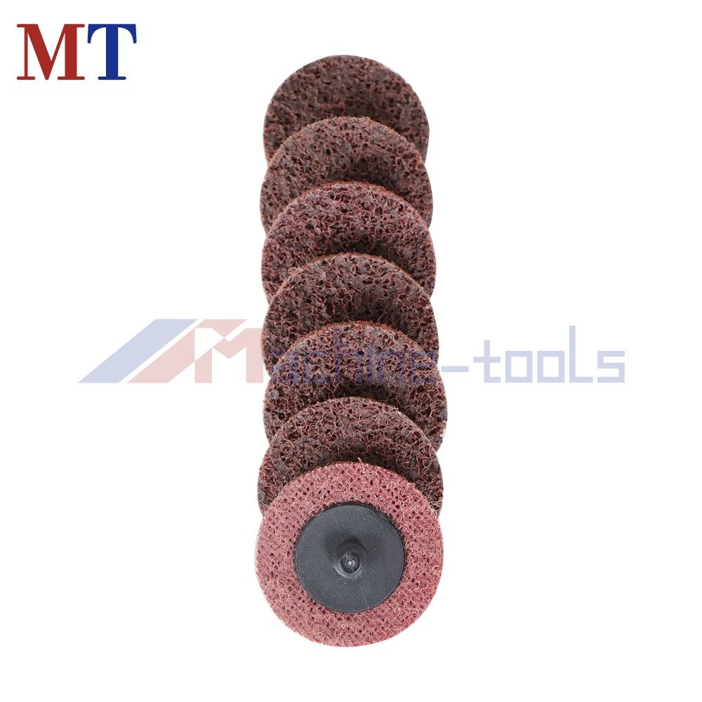 50 Pack Medium Surface Conditioning Discs 2" Roll Lock Die Grinder Sanding Pads