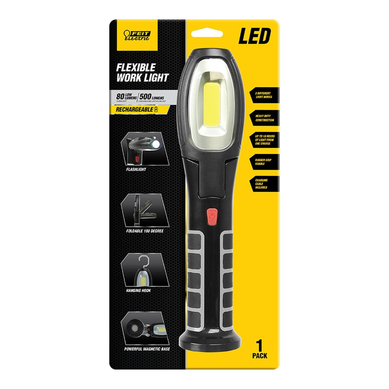 Feit Electric WORK500FLEXBAT 6500K 500 Lumens Adjustable Handheld LED Worklight
