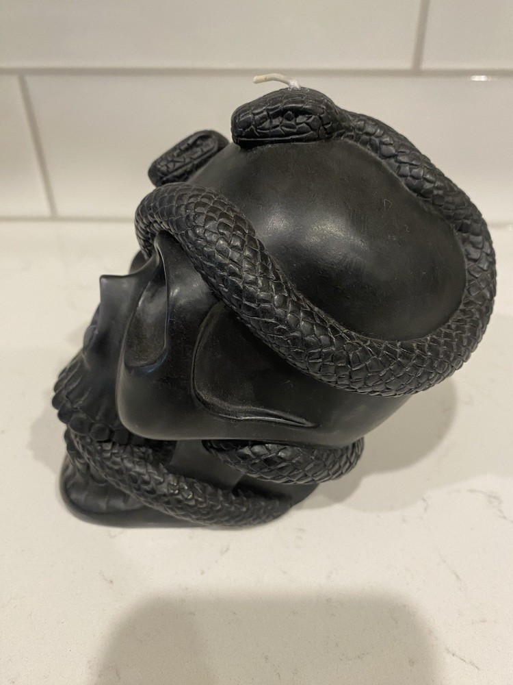 Skull Snake Candle