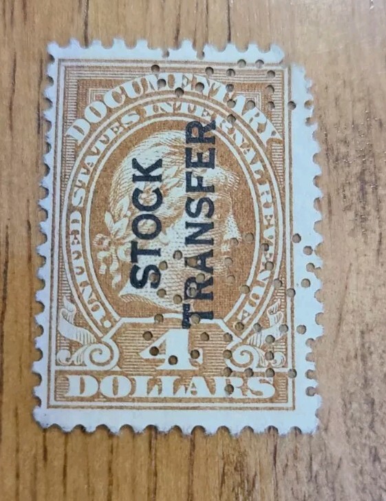 US Stamps SC# RD15 Stock Transfer $4