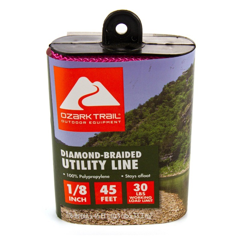 (2 pack) Ozark Trail Multifilament Polypropylene Dmnd-Braid Marine Utility Line