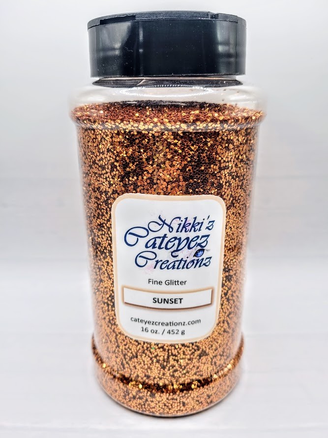 Fine Orange Glitter - Sunset 3 oz.