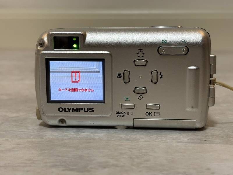 OLYMPUS μ-15 DIGITAL Silver Compact Digital Camera Tested Working Japan