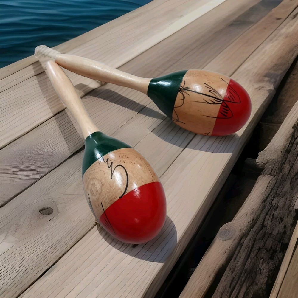 2 Pcs Muracas wooden shaker hand percussion