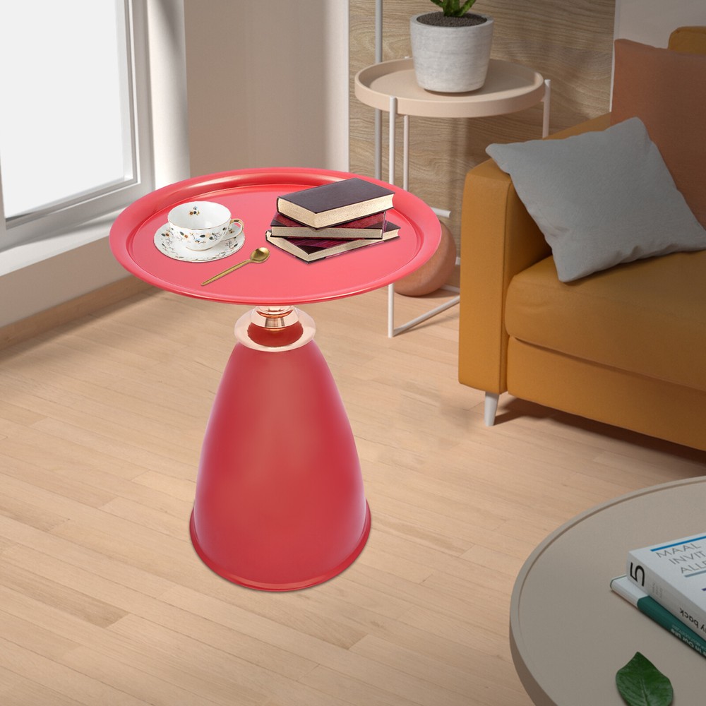 Modern Side End Table Round Side Table Freestanding Living Room Side Table