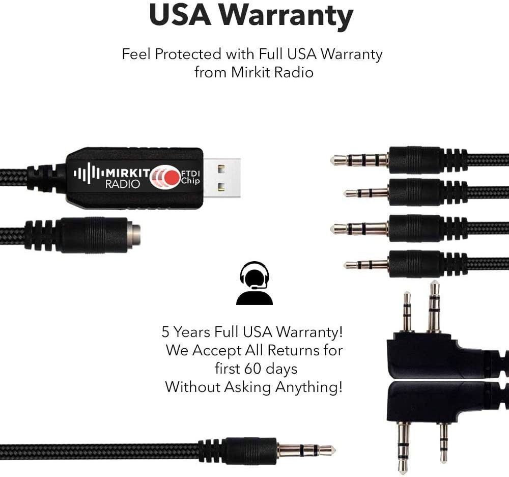 Durable 6 in 1 FTDI Programming Cable for Ham Radios – Plug and Play Feature