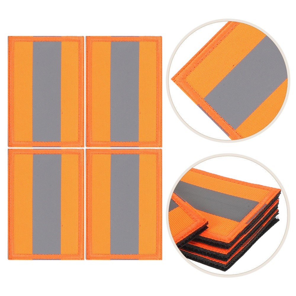 4 Pcs Night Camping Hiking Patch Reflective Stickers for Coats Backpack