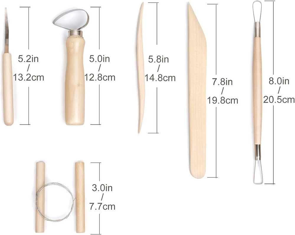 Clay Tools,12PCS Pottery Clay Sculpting Tool Set