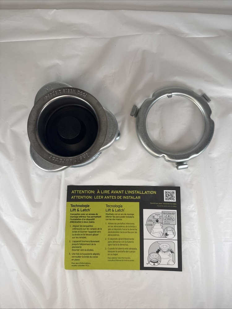 InSinkerator Badger 5 Lift & Lock Sink Flange, Lower Mounting Ring, & Plug New!