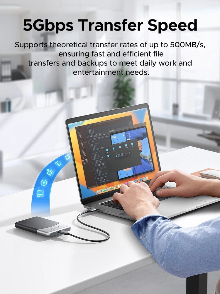 ORICO 2TB Portable SSD 500MB/S 2.5 inch External Solid State Drive USB 3.2