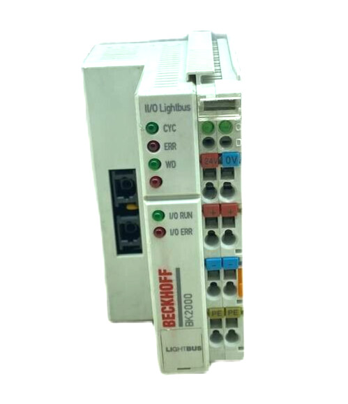 BECKHOFF BK2000 LIGHTBUS COUPLER 24V DC (GERMANY) *TESTED*