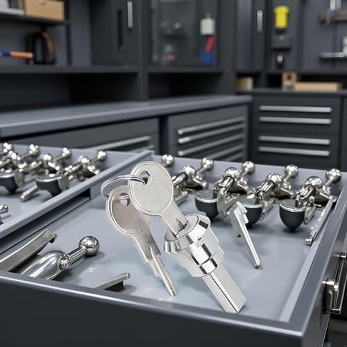 Universal Toolbox Lock, Cabinet Drawer Lock, 180° Rotation Unlocking