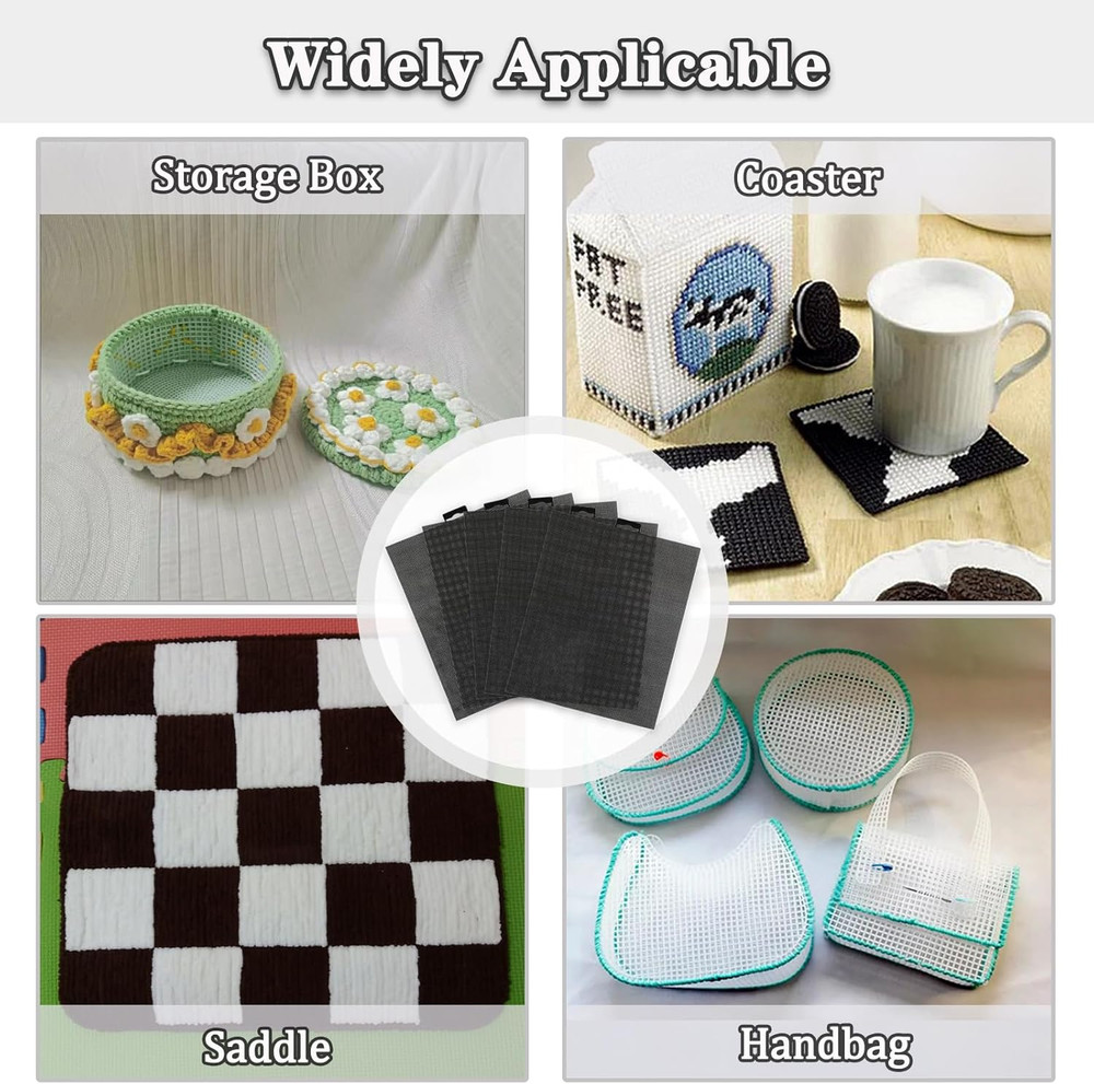 Plastic Mesh 5 Pieces 7 Count Mesh for Embroidery...