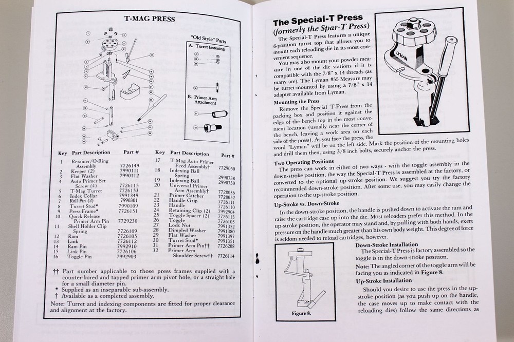 Lyman T-Mag Press Reloading Owners User Manual Instructions Operators