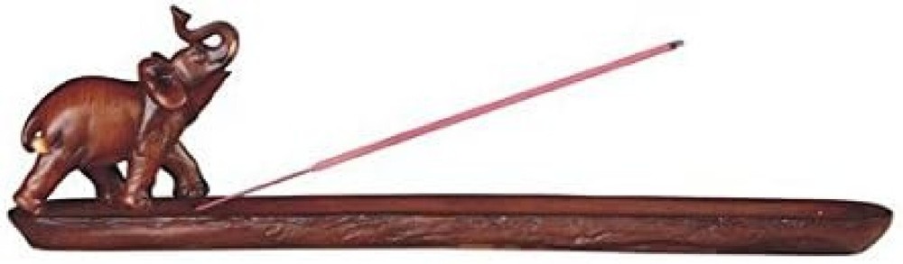 Poly Resin Incense Burner/Holder with Elephant 11.5"
