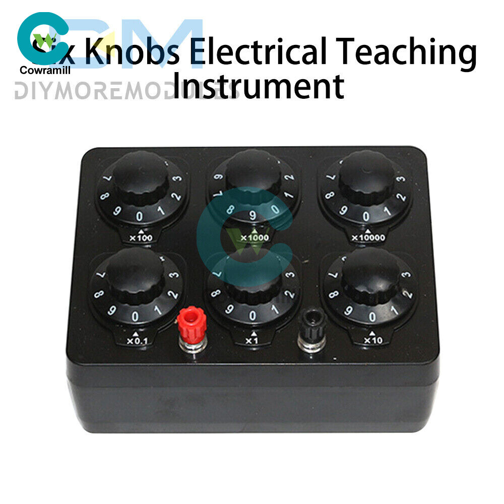 0-99999Ohm Simple Resistance Box 6knobs Resistor Electricity Teaching Instrument