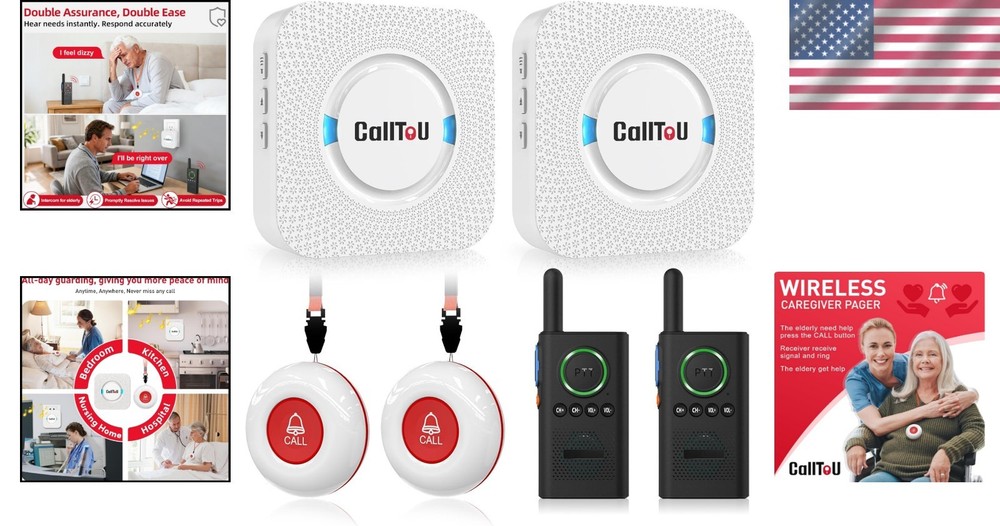 2-Way Wireless Communication System for Caregivers - Elegant & Functional Design