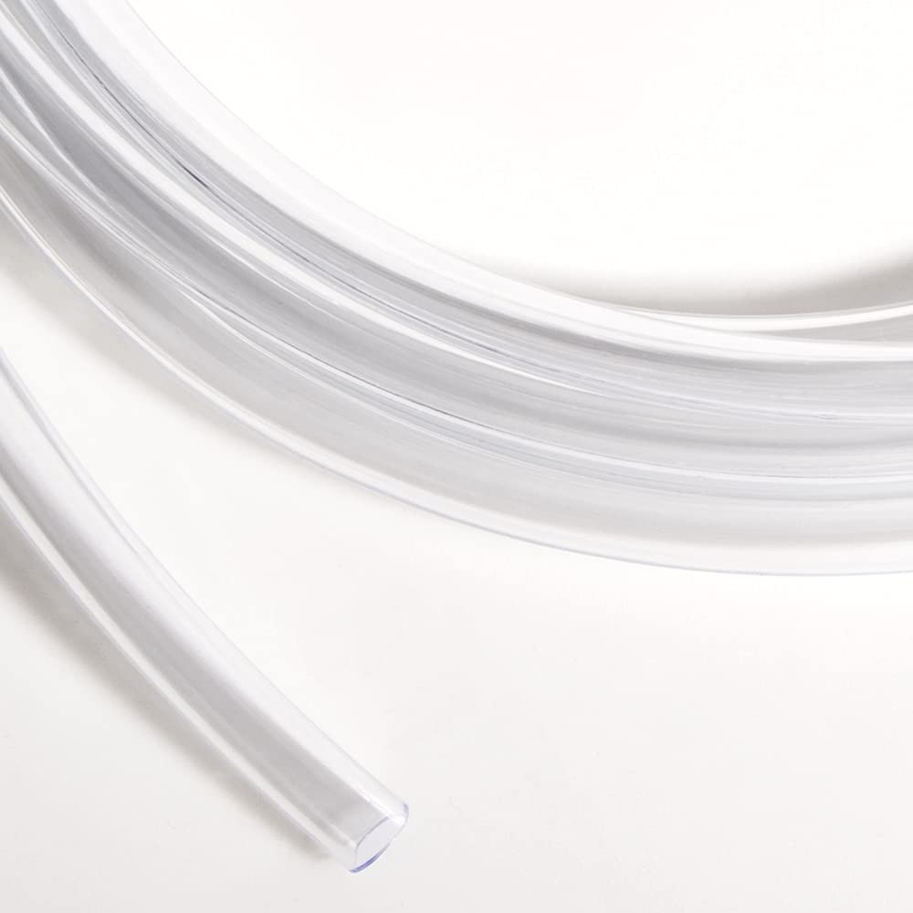 Lightweight Grade PVC Vinyl Tubing, 8mm ID X 10mm OD Clear Plastic Tube Flexible