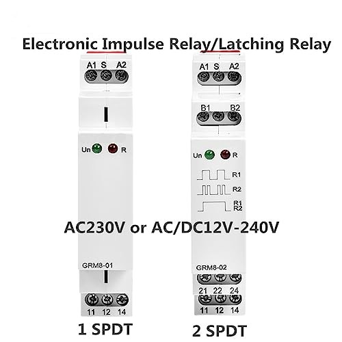 Memory Relay Latching Relay Impulse Relay Electronic GRM8-01,AC/DC12V~240V