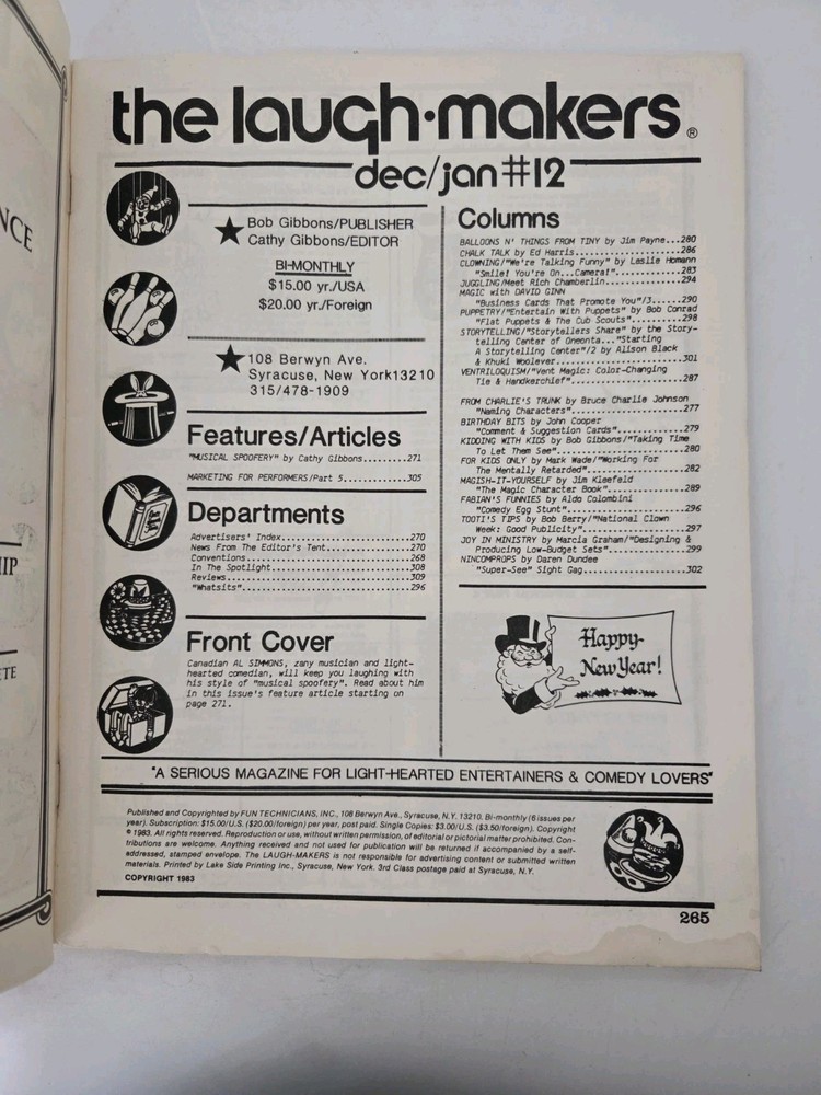 The Laugh Makers Magazine 1984 Issue