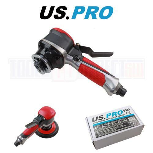 US PRO Tools 6" Dual Action Keyless Air Sander 8331