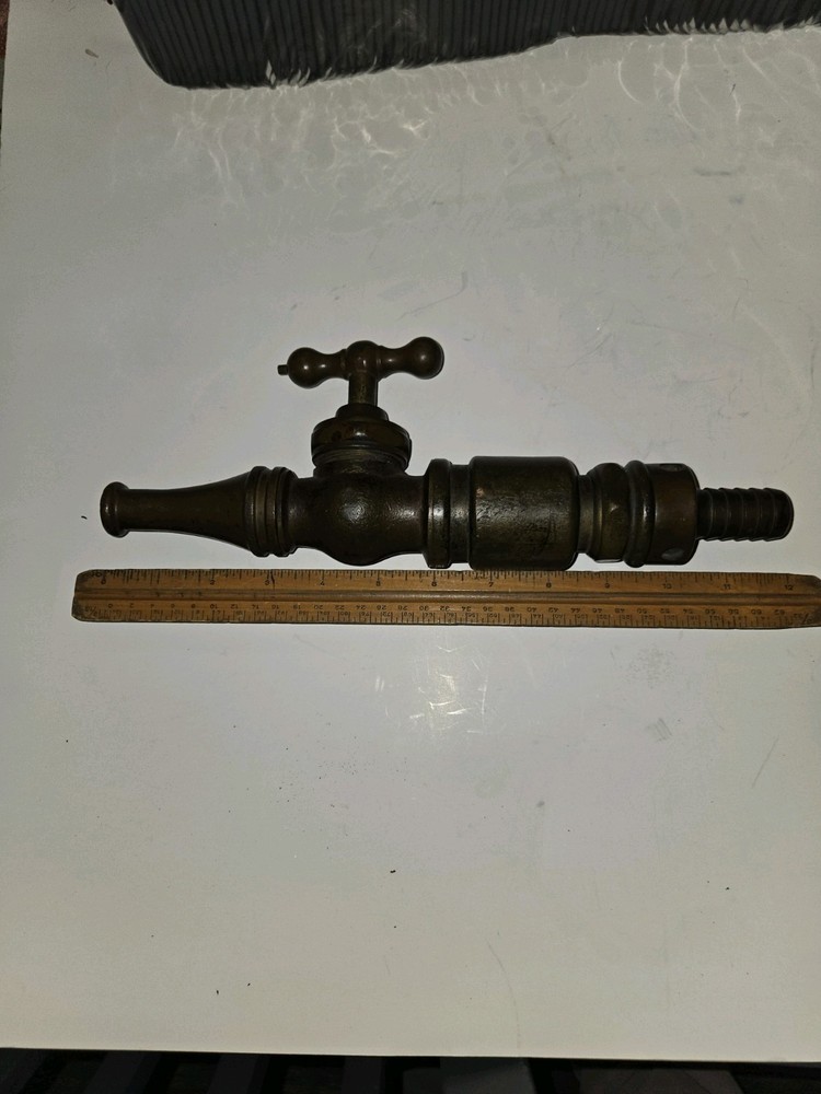 ANTIQUE BRASS FIRE NOZZEL