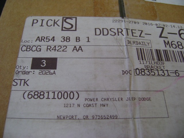 CBCGR422AA Mopar Dart 1.4L 2013-2015 Transmission Control Module Bracket OEM