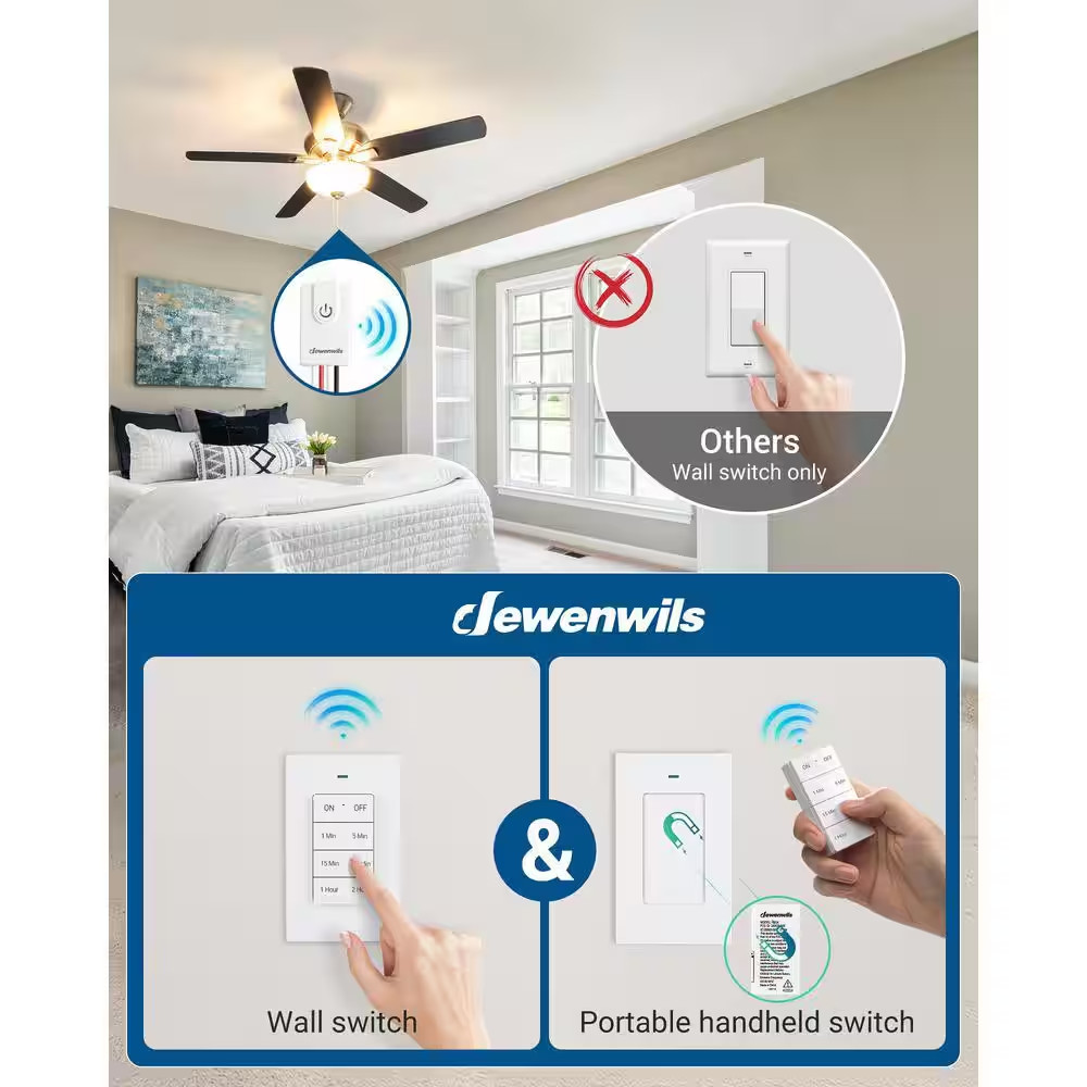 15 Amp 120-Volt 120-Min Indoor Wireless Remote Control Countdown Timer Switch Ne