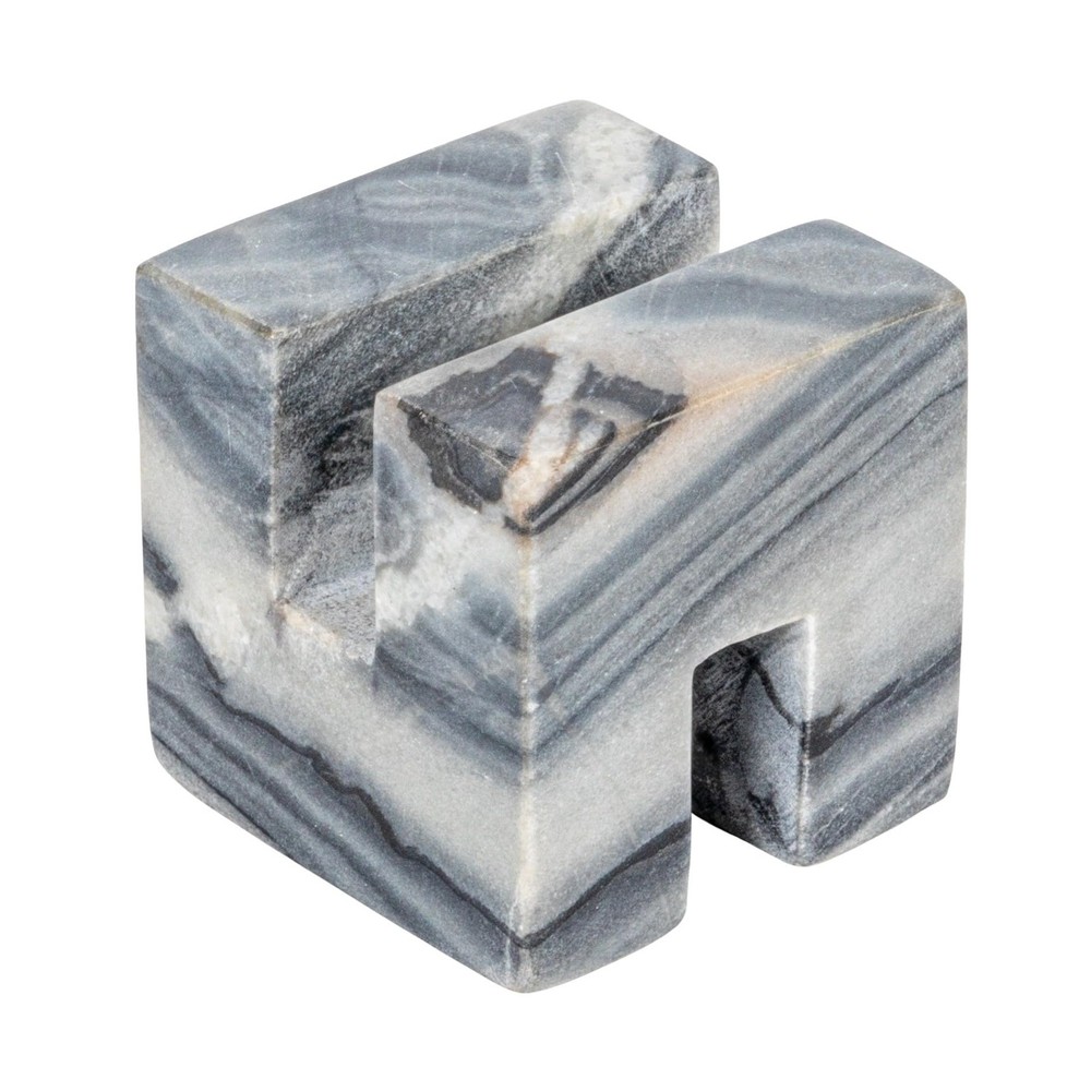 Contemporary Marble Cookbook Stand, Grey