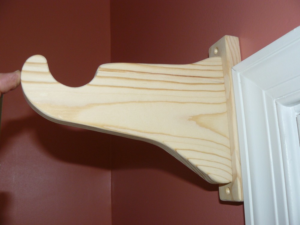 Extended Wood Curtain Rod Brackets