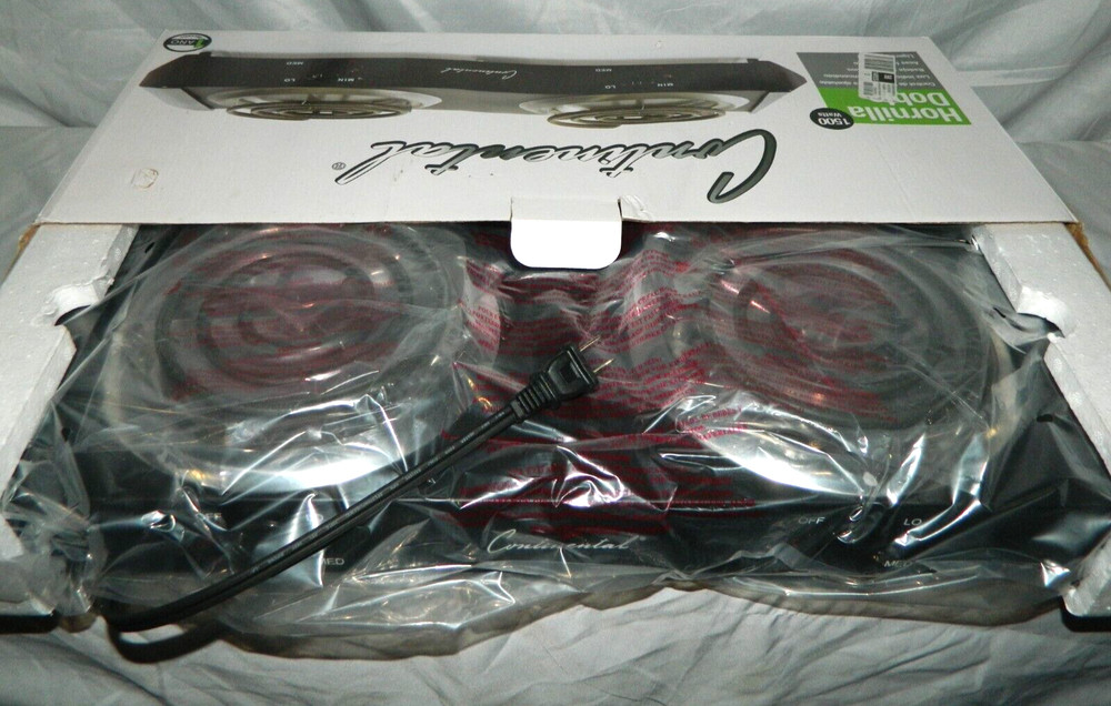 Continental Electric Double Burner Model CE23319 Cool Touch Handles