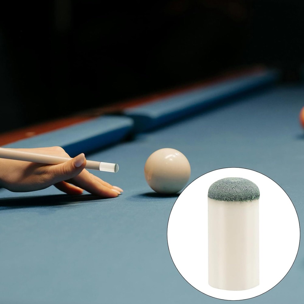 40pcs Slip On Pool Cue Tips, 4 Sizes Stick Tips No Glue or Medium, white