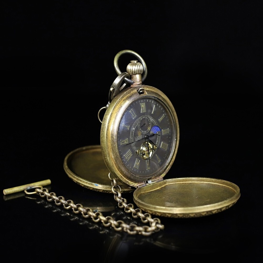Double copper mechanical pocket watch