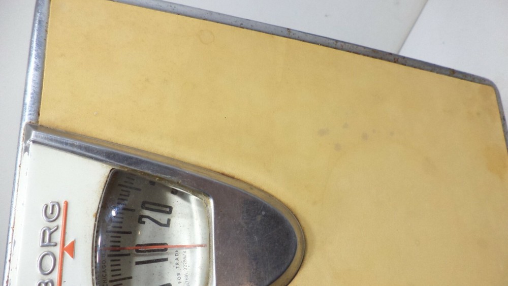 Vintage Mid Century Modern Atomic Era Borg Bathroom Scale