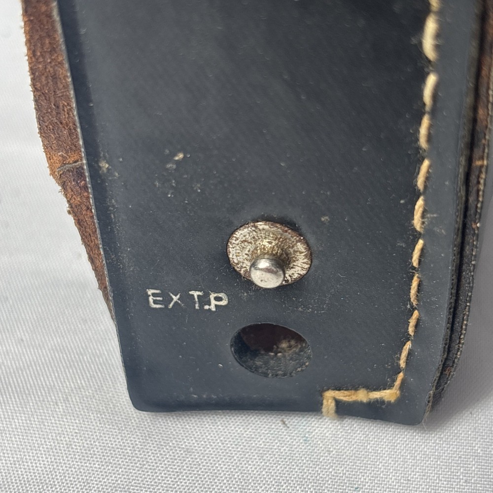 Vintage Transistor Radio Carrying Case & Strap Black Leather