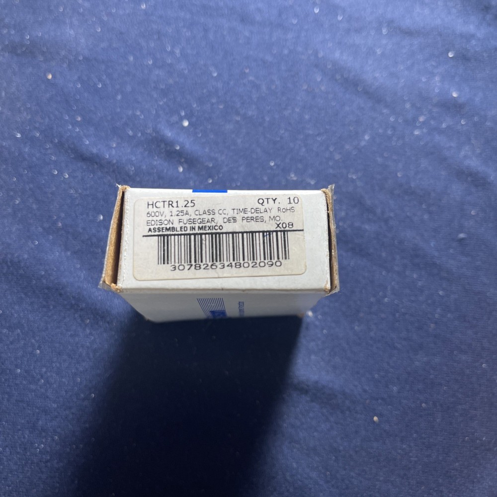EDISON HCTR1.25 600V 1.25A CLASS CC, TIME DELAY (PACK OF 10)