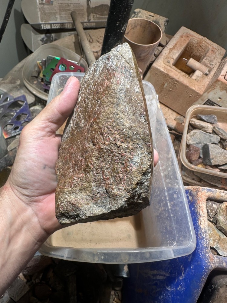 Dinosaur bone polished 3.5 lb large cell specimen.