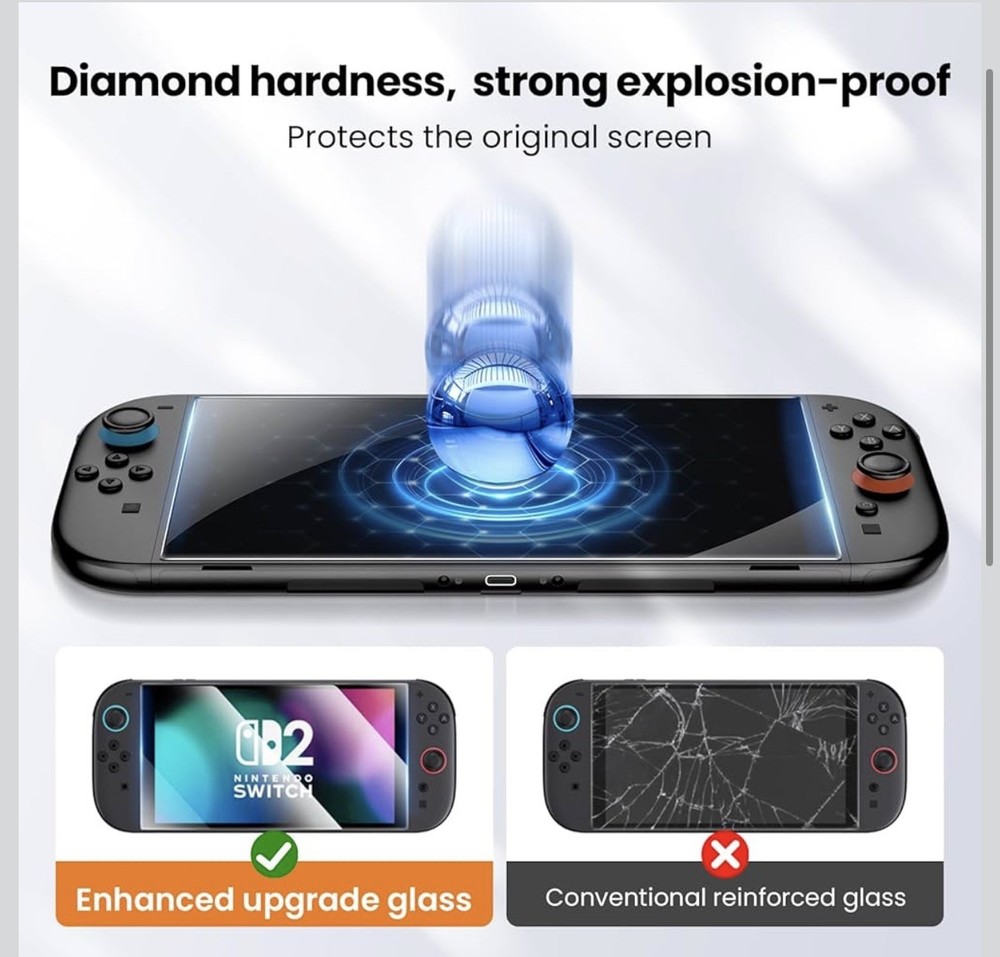 Lmcpa Nintendo Switch 2 - Glass Screen Protector - 2-pack