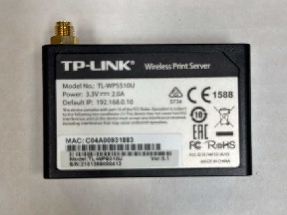 TP-LINK TL-WPS510U Wireless Print Server Pocket-Sized