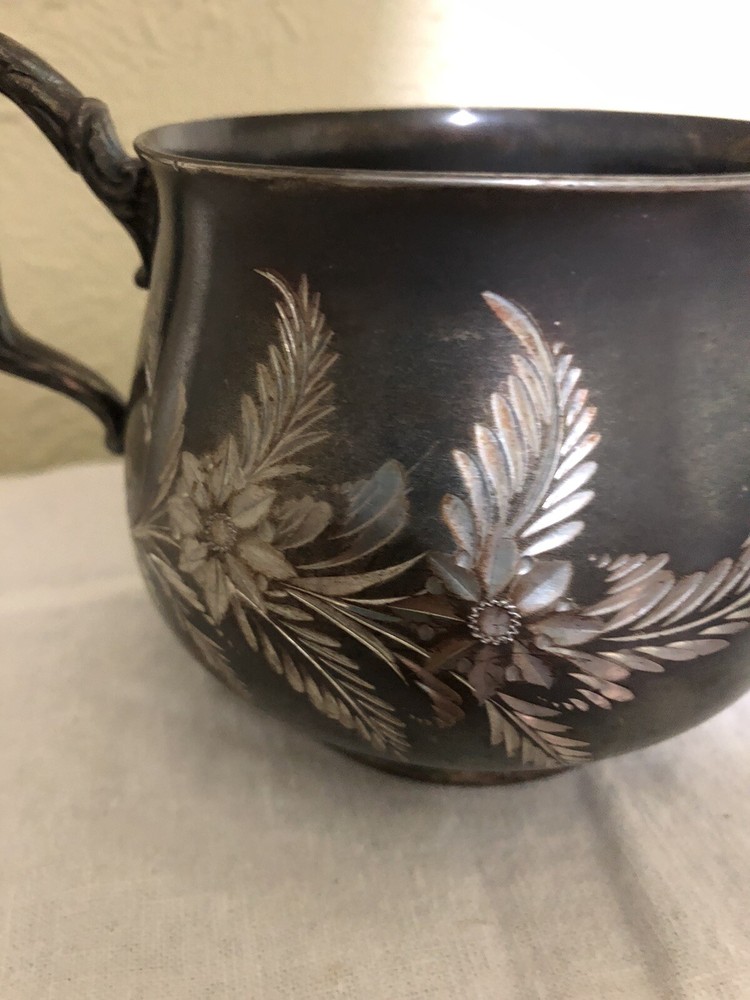 Antique Aurora 21 Silver 1869 Engraved Cup
